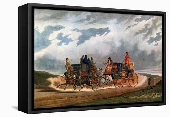 Half Way (Leeds Coac), 1837-Charles Cooper Henderson-Framed Stretched Canvas