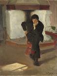 The Dreamer. the Artist Torleiv Stadskleiv, 1895 (Oil on Canvas)-Halfdan Egedius-Stretched Canvas