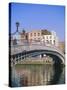 Halfpenny Bridge and River Liffey, Dublin, Ireland/Eire-Firecrest Pictures-Stretched Canvas