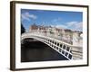 Halfpenny Bridge over River Liffey, Dublin, Republic of Ireland, Europe-Hans Peter Merten-Framed Photographic Print