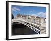 Halfpenny Bridge over River Liffey, Dublin, Republic of Ireland, Europe-Hans Peter Merten-Framed Photographic Print