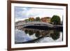 Halfpenny Bridge Over the Liffy River-George Oze-Framed Photographic Print