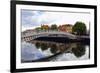 Halfpenny Bridge Over the Liffy River-George Oze-Framed Photographic Print