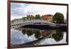 Halfpenny Bridge Over the Liffy River-George Oze-Framed Photographic Print