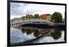 Halfpenny Bridge Over the Liffy River-George Oze-Framed Photographic Print