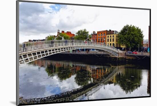 Halfpenny Bridge Over the Liffy River-George Oze-Mounted Photographic Print