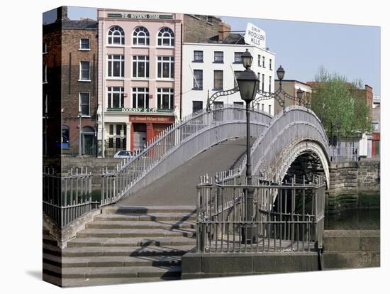 Halfpenny Bridge Over the River Liffey, Dublin, Eire (Republic of Ireland)-Philip Craven-Stretched Canvas