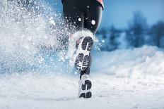 Woman Running in Winter-HalfPoint-Photographic Print