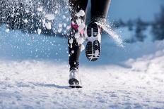 Winter Running Woman-HalfPoint-Photographic Print