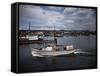 Halibut Fishing Vessel Alma in Salmon Bay-Ray Krantz-Framed Stretched Canvas
