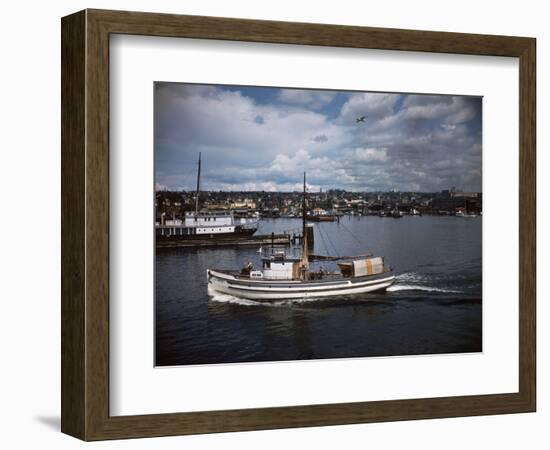 Halibut Fishing Vessel Alma in Salmon Bay-Ray Krantz-Framed Photographic Print
