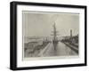 Halifax Graving Dock, HMS Canada Entering Dock-null-Framed Giclee Print