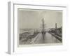 Halifax Graving Dock, HMS Canada Entering Dock-null-Framed Giclee Print
