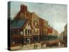 Halifax Street Scene, 1890-John William Oates-Stretched Canvas