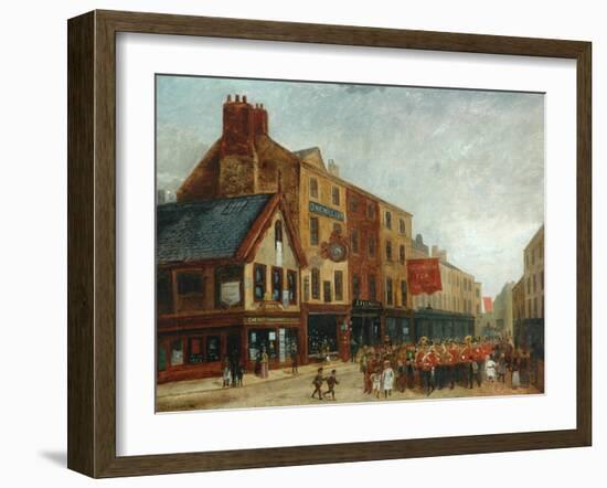 Halifax Street Scene, 1890-John William Oates-Framed Giclee Print