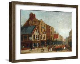 Halifax Street Scene, 1890-John William Oates-Framed Giclee Print