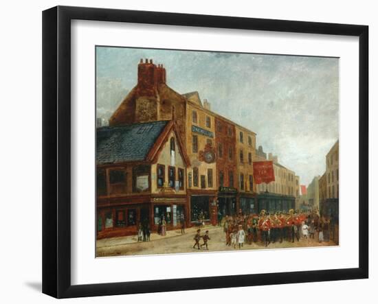 Halifax Street Scene, 1890-John William Oates-Framed Giclee Print