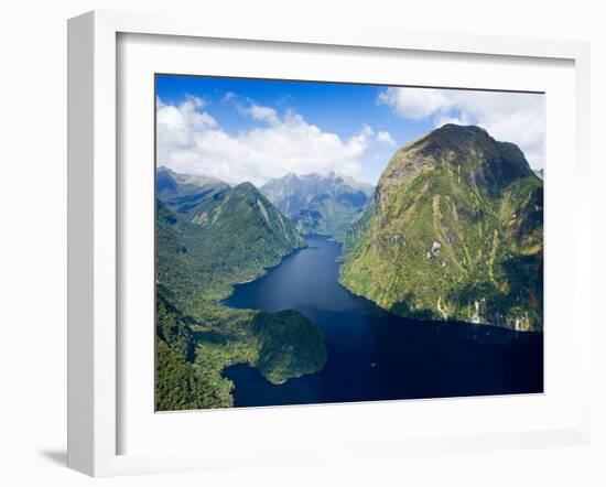 Hall Arm, Doubtful Sound, Fjordland National Park, South Island, New Zealand-David Wall-Framed Premium Photographic Print