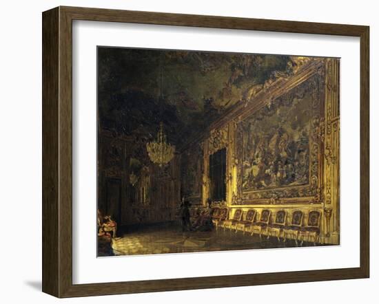 Hall of Clerici Palace in Milan, 1870-75-Ferdinando Brambilla-Framed Giclee Print