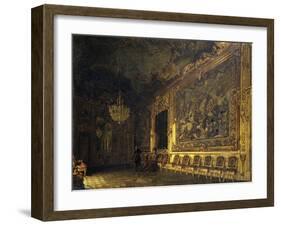 Hall of Clerici Palace in Milan, 1870-75-Ferdinando Brambilla-Framed Giclee Print