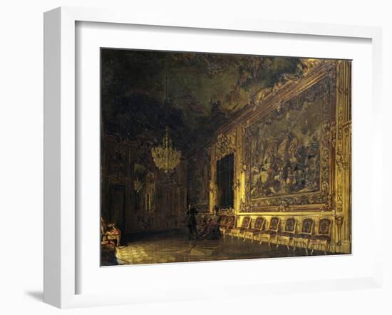 Hall of Clerici Palace in Milan, 1870-75-Ferdinando Brambilla-Framed Giclee Print