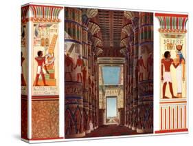 Hall of Columns in the Great Temple of Karnak, Egypt, 1933-1934-null-Stretched Canvas