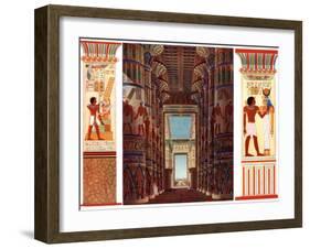 Hall of Columns in the Great Temple of Karnak, Egypt, 1933-1934-null-Framed Giclee Print