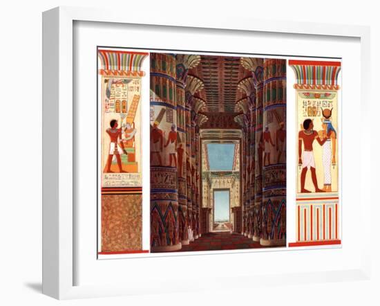 Hall of Columns in the Great Temple of Karnak, Egypt, 1933-1934-null-Framed Giclee Print