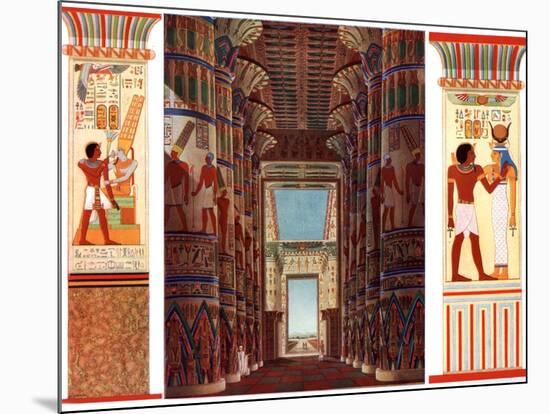 Hall of Columns in the Great Temple of Karnak, Egypt, 1933-1934-null-Mounted Giclee Print