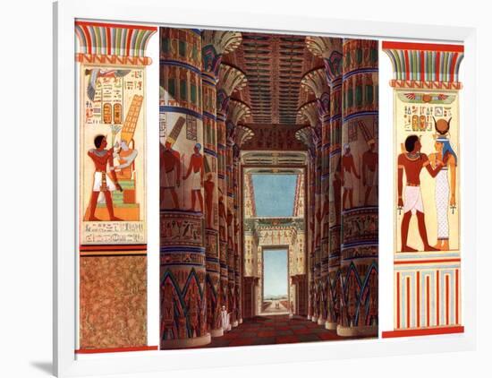 Hall of Columns in the Great Temple of Karnak, Egypt, 1933-1934-null-Framed Giclee Print