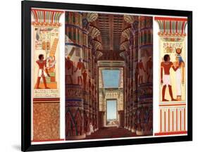 Hall of Columns in the Great Temple of Karnak, Egypt, 1933-1934-null-Framed Giclee Print