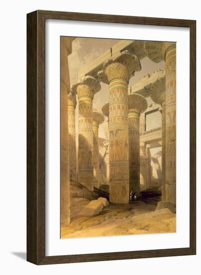 Hall of Columns, Karnak, from Egypt and Nubia, Vol.1-David Roberts-Framed Giclee Print