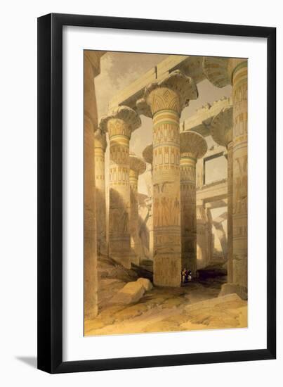 Hall of Columns, Karnak, from Egypt and Nubia, Vol.1-David Roberts-Framed Giclee Print