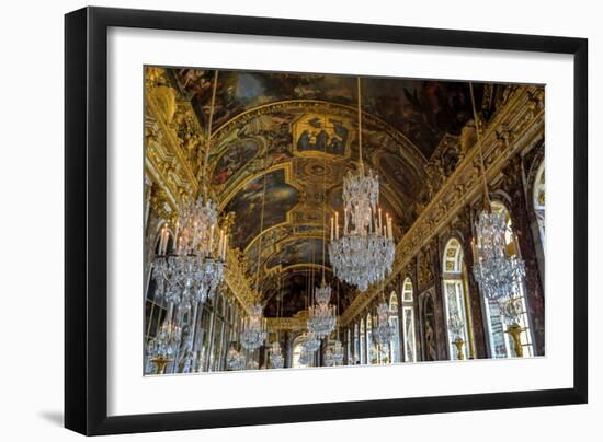 Hall of Mirrors, Palace of Versailles (Photo)-Jules Hardouin Mansart-Framed Giclee Print