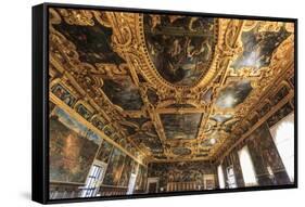 Hall of the Great Council (Sala del Maggior Consiglio), Doge's Palace, Venice, UNESCO World Heritag-Eleanor Scriven-Framed Stretched Canvas