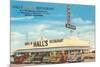 Hall's Drive-In, Roadside Retro-null-Mounted Premium Giclee Print