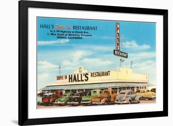 Hall's Restaurant, Fresno, California-null-Framed Premium Giclee Print