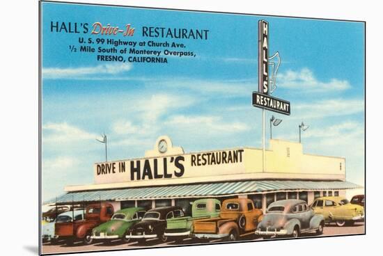 Hall's Restaurant, Fresno, California-null-Mounted Premium Giclee Print