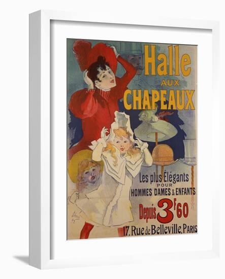 Halle aux Chapeaux, circa 1892-Jules Chéret-Framed Giclee Print