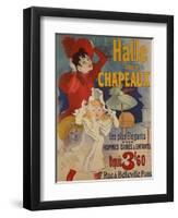 Halle aux Chapeaux, circa 1892-Jules Chéret-Framed Premium Giclee Print