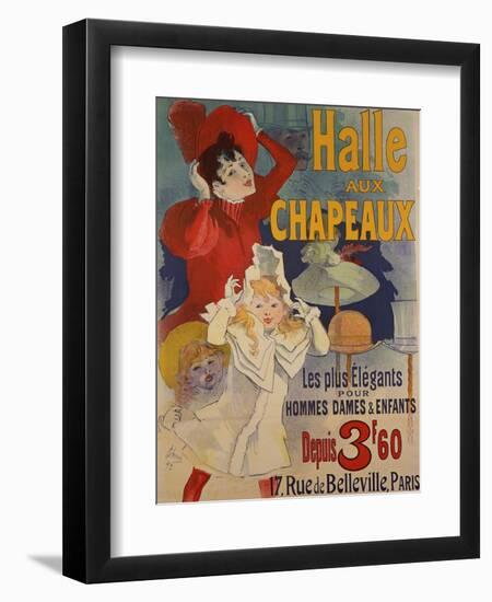 Halle aux Chapeaux, circa 1892-Jules Chéret-Framed Premium Giclee Print