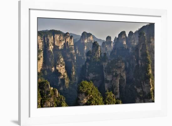 Hallelujah Mountains, Wulingyuan District, Mountain Peaks on Display-Darrell Gulin-Framed Photographic Print