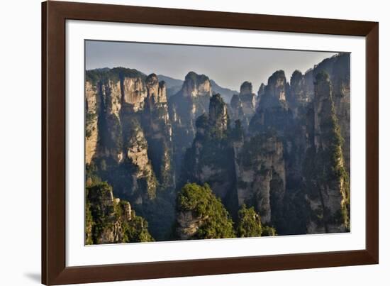 Hallelujah Mountains, Wulingyuan District, Mountain Peaks on Display-Darrell Gulin-Framed Photographic Print