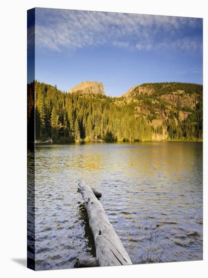 Hallet Peak and Bear Lake, Rocky Mountain National Park, Estes Park, Colorado, USA-Michele Falzone-Stretched Canvas