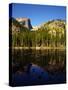 Hallet Peak Reflected in Dream Lake, Rocky Mountain National Park, Colorado, USA-Bernard Friel-Stretched Canvas