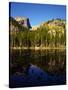 Hallet Peak Reflected in Dream Lake, Rocky Mountain National Park, Colorado, USA-Bernard Friel-Stretched Canvas