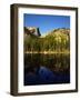 Hallet Peak Reflected in Dream Lake, Rocky Mountain National Park, Colorado, USA-Bernard Friel-Framed Photographic Print