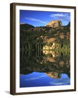 Hallett Peak in Bear Lake, Rocky Mountains National Park, Colorado, USA-Adam Jones-Framed Premium Photographic Print