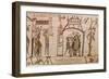 Halley's Comet and Harold Receiving Bad News, Detail from the Bayeux Tapestry-null-Framed Giclee Print