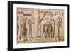 Halley's Comet and Harold Receiving Bad News, Detail from the Bayeux Tapestry-null-Framed Giclee Print